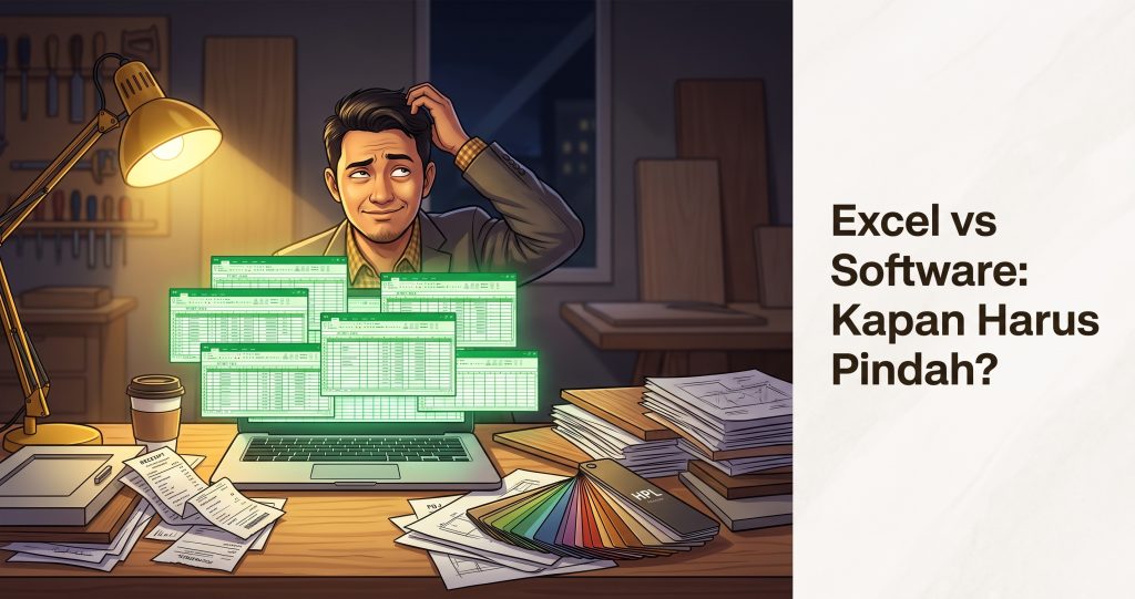 Kontraktor interior kewalahan mengelola banyak file Excel untuk pembukuan proyek
